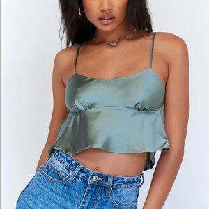 Logan Top Khaki- Princess Polly